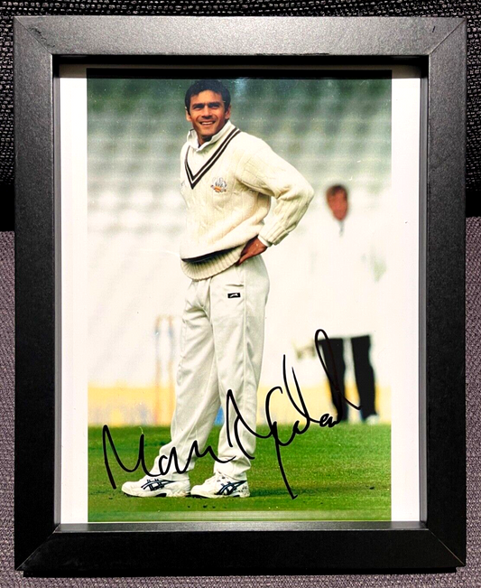 MARK RAMPRAKASH, FORMER CRICKETER, HAND SIGNED PHOTO WITH AFTAL COA