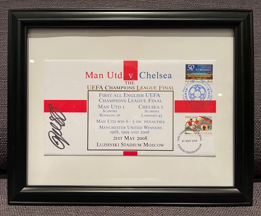 RYAN GIGGS MANCHESTER UNITED LEGEND HAND SIGNED 2008 CHAMPIONS LEAGUE FDC WITH COA