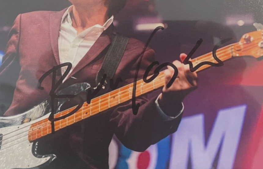 BRUCE FOXTON, FORMER 'JAM'  GUITARIST HAND SIGNED PHOTO WITH AFTAL COA