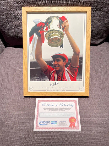 NORMAN WHITESIDE MANCHESTER UNITED LEGEND HAND SIGNED PHOTO WITH COA