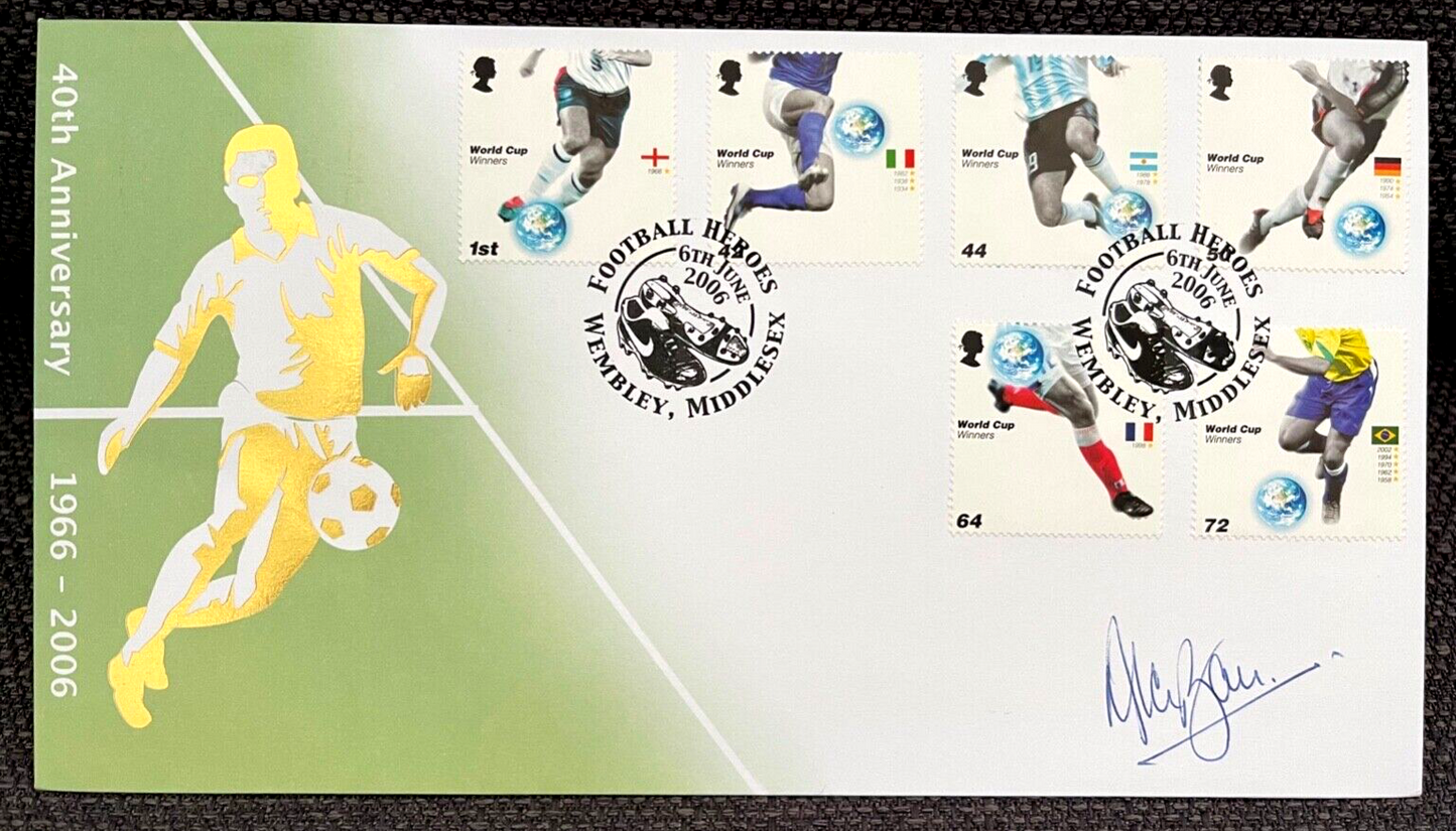 ALAN BALL HAND SIGNED MOUNTED FIRST DAY COVER WITH AFTAL COA