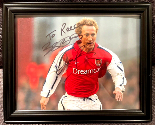 RAY PARLOUR ARSENAL FC LEGEND HAND SIGNED FRAMED PHOTO WITH COA