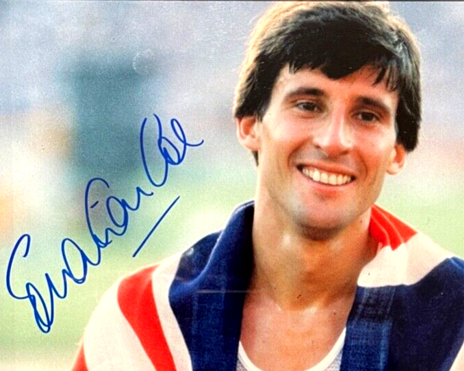 SEBASTIAN COE GUARANTEED HAND SIGNED OFFICIAL TEAM GB PHOTO WITH AFTAL COA