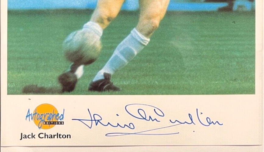 SIR JACK CHARLTON HAND SIGNED 'AUTOGRAPH SERIES' WITH COA