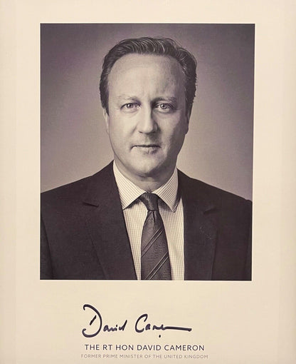 David Cameron Former British Prime Minster Hand Signed Photo & COA