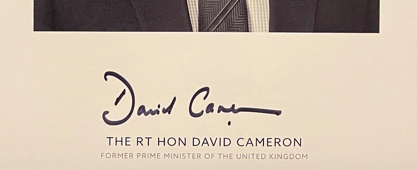 David Cameron Former British Prime Minster Hand Signed Photo & COA