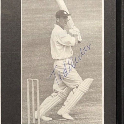 TED DEXTER FORMER ENGLAND CRICKET CAPTAIN HAND SIGNED PHOTO WITH COA