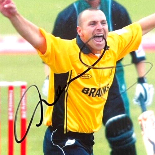 ALEX WHARF FORMER ENGLAND CRICKETER, HAND SIGNED PHOTO WITH AFTAL COA