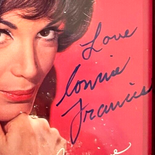 CONNIE FRANCIS HAND SIGNED FRAMED PHOTO WITH COA